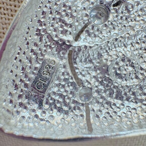 Sterling Silver 925 Freeform Scroll Design Pendant Necklace Size 17.5" Length - Picture 6 of 10